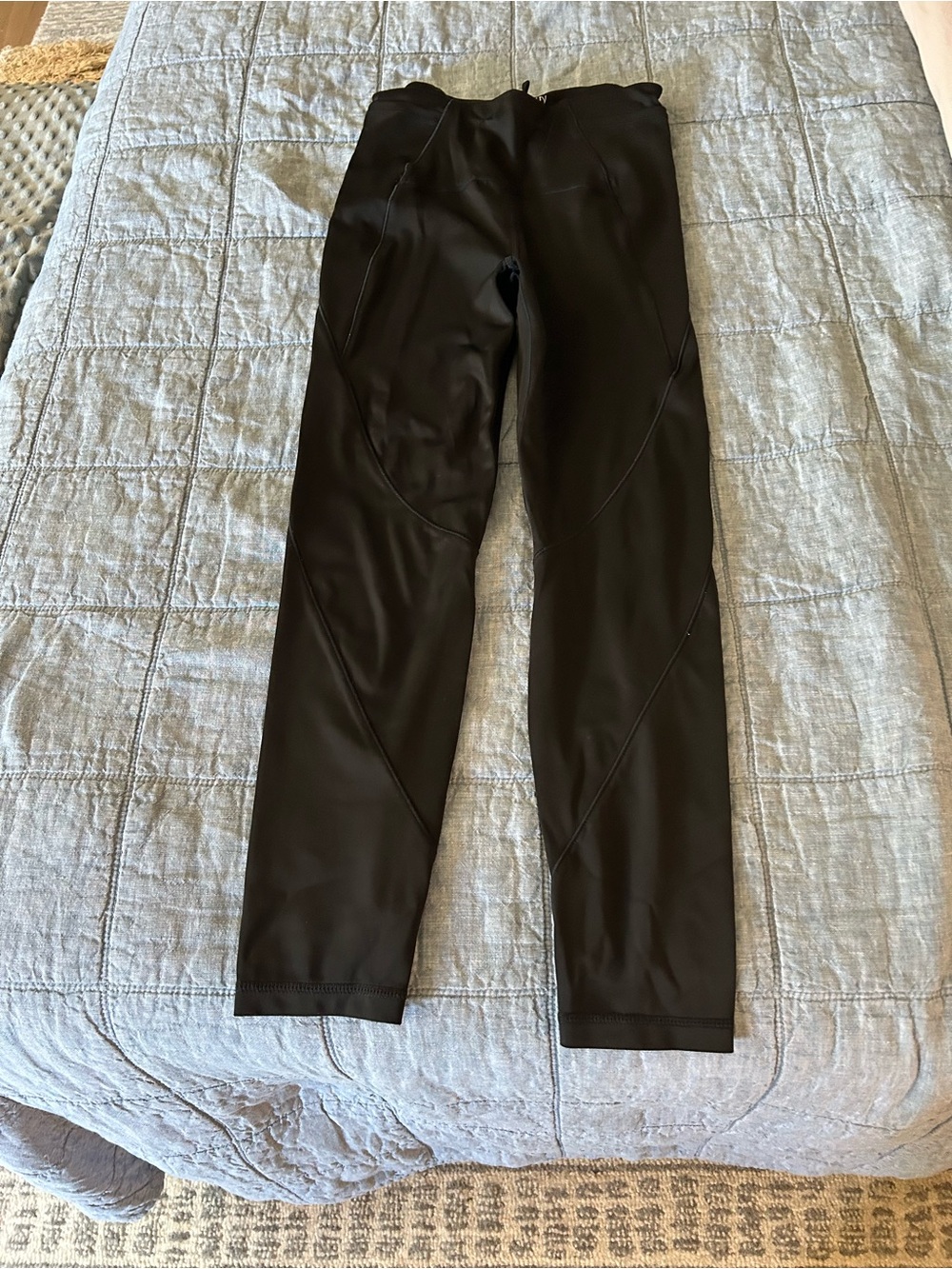 Sweaty Betty Black High-Rise Leggings, Rapid Run 7/8 length